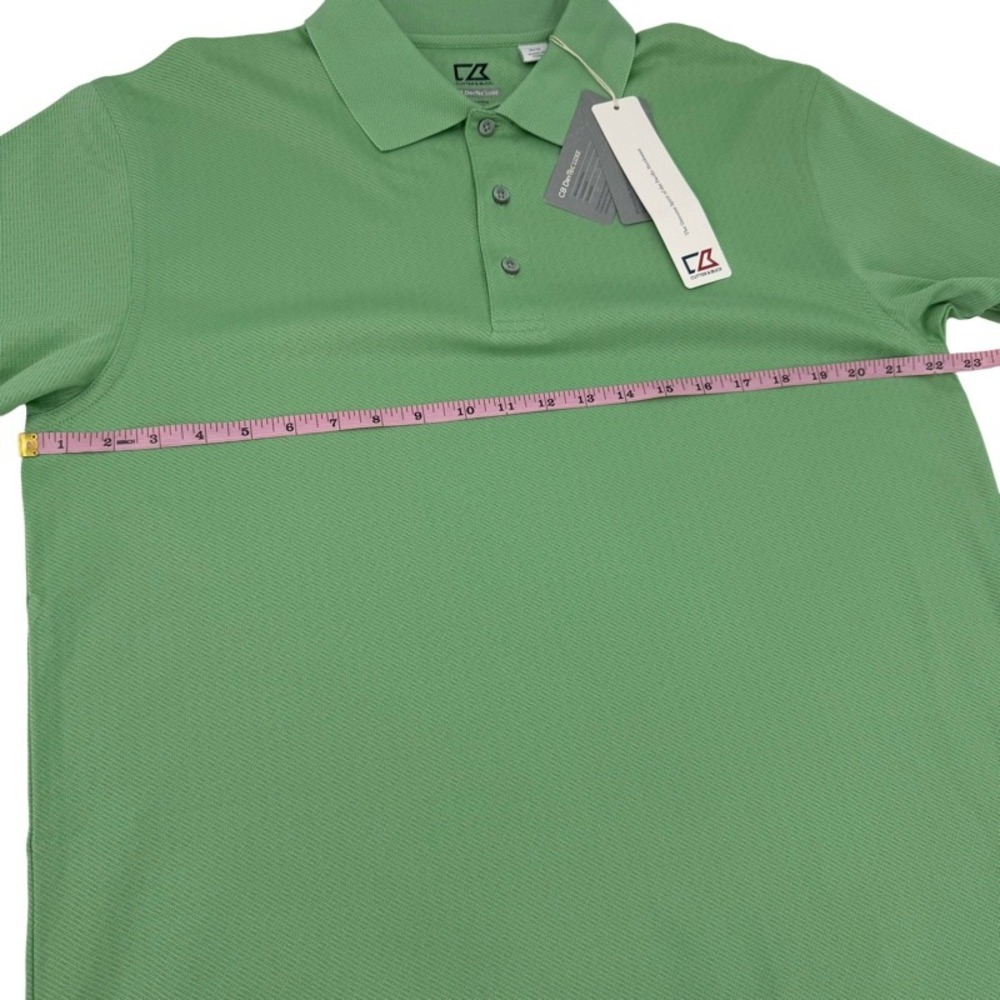CUTTER & BUCK NEW Medium Polo Shirt Green CB DryTec Luxe Pima Cotton MCK00325 - Picture 5 of 10